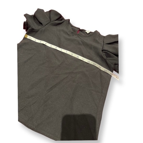 Shein Black T Shirt With Puff Sleeves Girls Size 11-12 - Picture 6 of 8